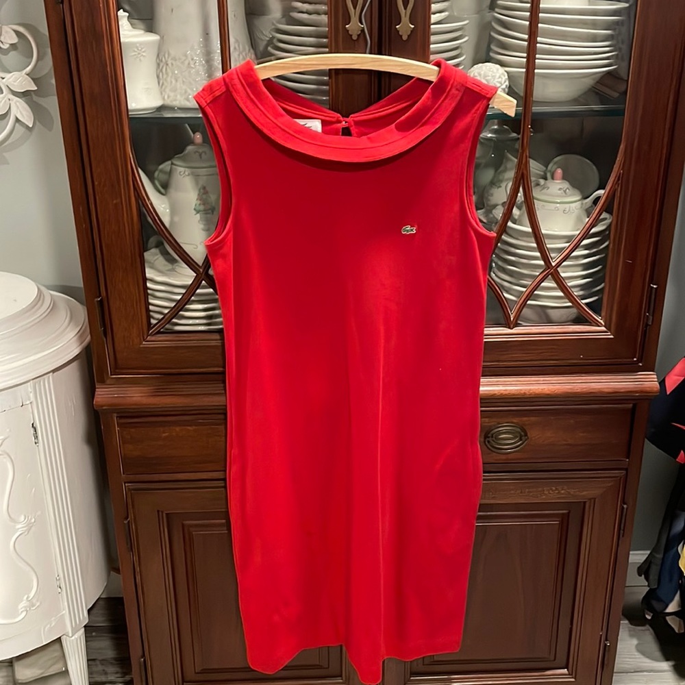 Red Lacoste dress
